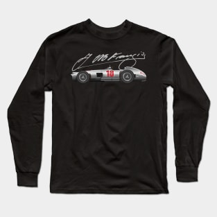 Juan Manuel Fangio Mercedes Benz W196 illustration Long Sleeve T-Shirt